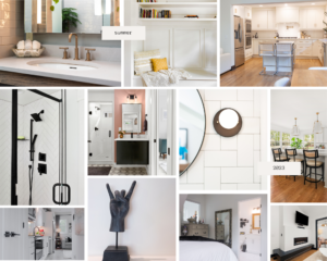 A selection of high-quality construction materials, including wood, stone, and metal, for a Nashville home project.