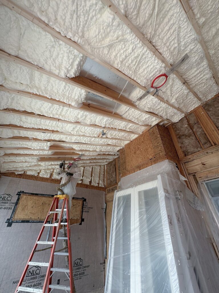 A Nashville home with newly installed insulation, ensuring energy efficiency and year-round comfort.