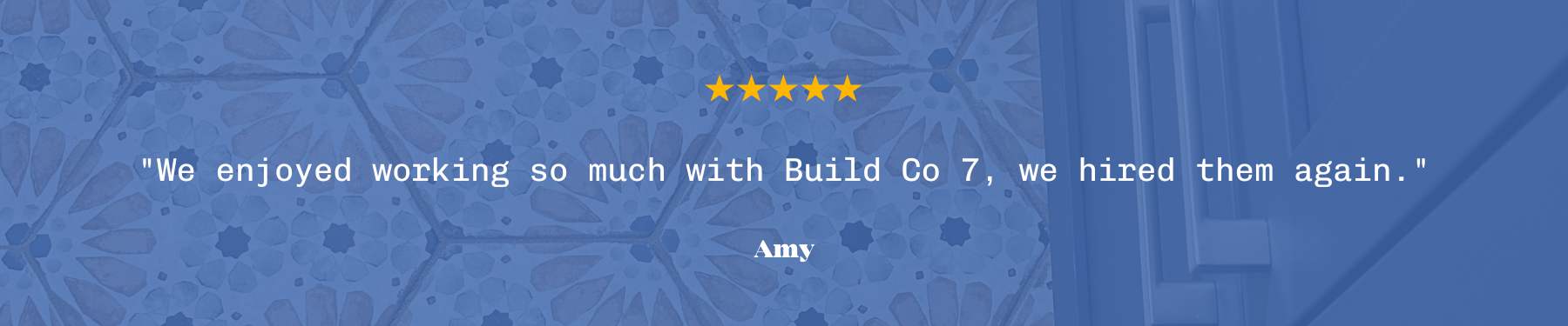Positive customer review for BuildCo7, custom home builder in East Nashville, TN