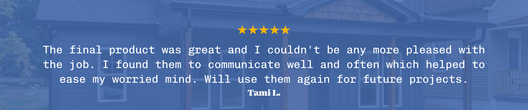 Positive customer review for BuildCo7, custom home builder in East Nashville, TN